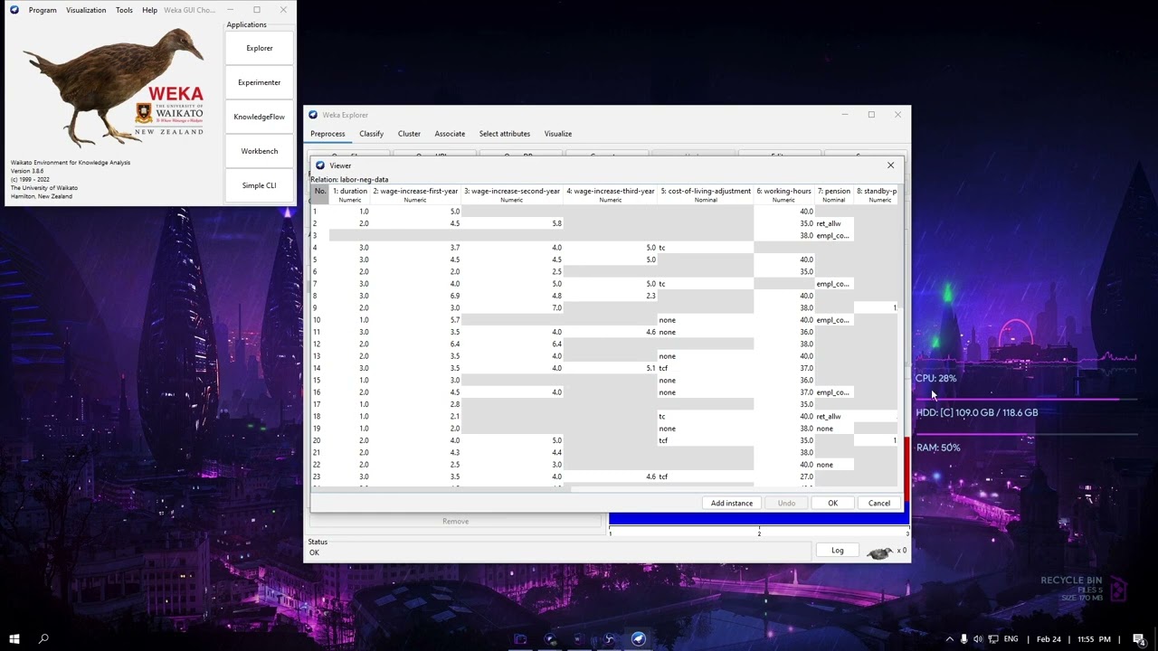 Implementation of Data Preprocessing using Weka 3 Data Mining System
