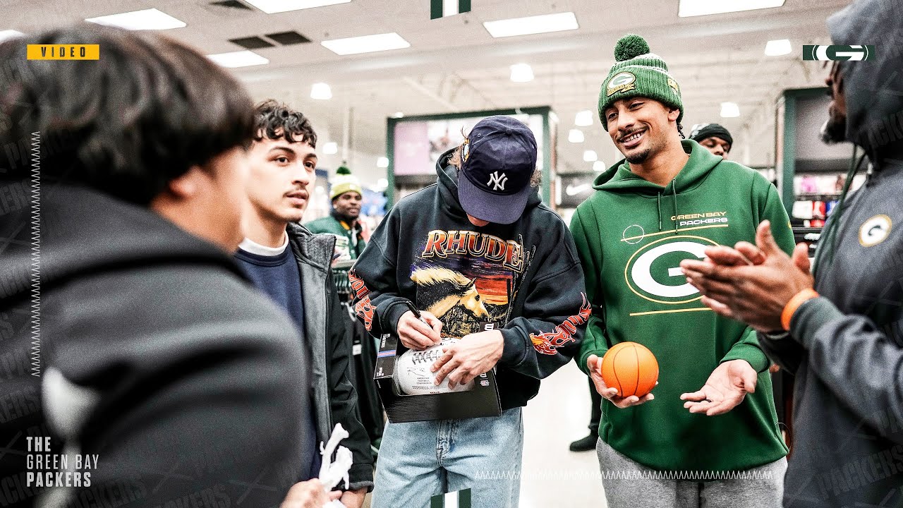 Jordan Love and teammates host local kids for Shop With A Pro