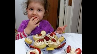 Elma Çanağında Yulaflı Diyet Tatlı Tarifi