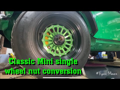 Classic mini single wheel nut conversion from Force Racing. ￼