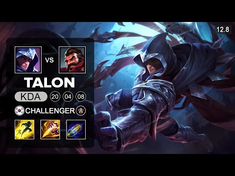 Talon vs Graves Jungle - KR Challenger - Patch 12.8 Season 12