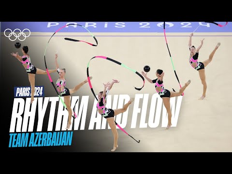 🇦🇿 Born In Pure Rhythm! Team Azerbaijan Ribbon & Ball Routine 🩰👯 | Music Monday #Paris2024