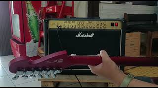 Video thumbnail for Test Sound Marshall JCM2000 TSL602 combo 2x12 60 watt made in england by kiranya eridia