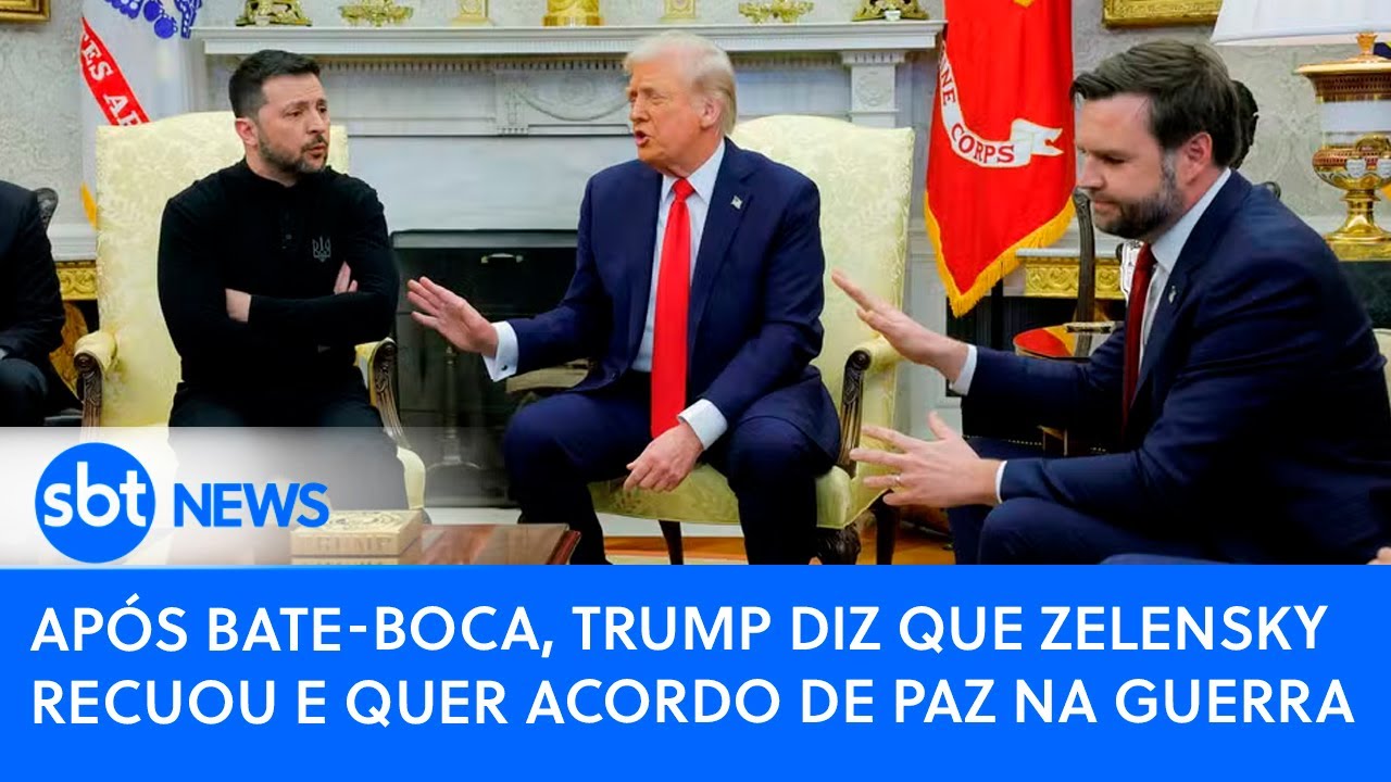 Após bate-boca, Trump diz que Zelensky recuou e quer acordo de paz na guerra | SBT News