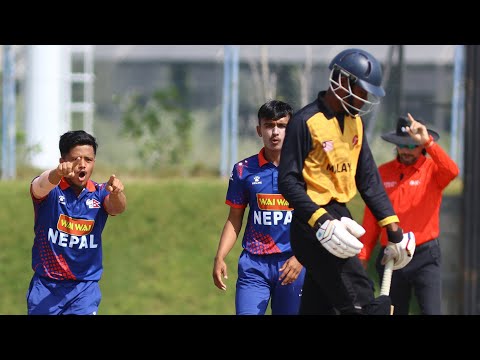 Nepal U19 beats Malaysia U19 by 10 wickets | ICC U19 World Cup Qualifiers Full Match Highlights