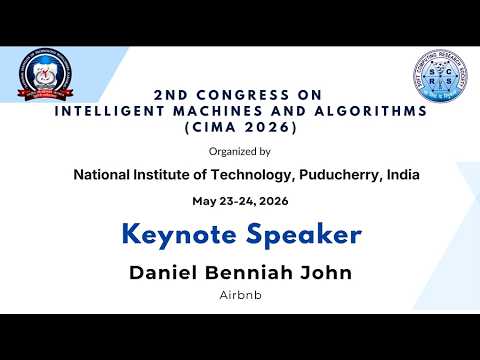 2nd Congress on Intelligent Machines and Algorithms (CIMA 2026)