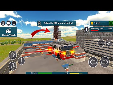 Fire Truck Flying Car | Fire Truck Driving Simulator | Android Game