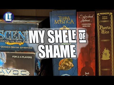 MY SHELF OF SHAME / Board Games On My Shelf That I Have NEVER PLAYED / What Games Are On Your SHELF?