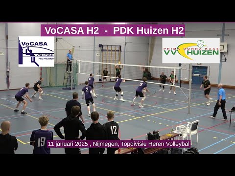 VoCASA H2 - PDK Huizen H2 (11 jan 2025) Topdivisie Heren Volleybal