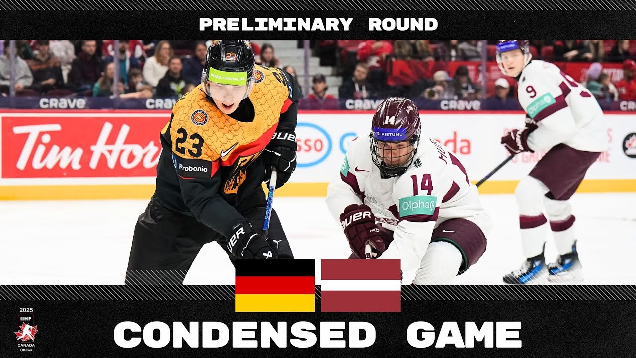 Germany vs Latvia Condensed Game | 2025 #WorldJuniors