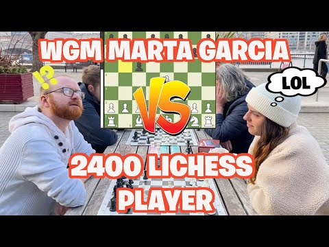 WGM & IM Marta Garcia VS 2400 lichess "Scottish Ginger" (Warning Rook Endgame) - LONDON STREET CHESS