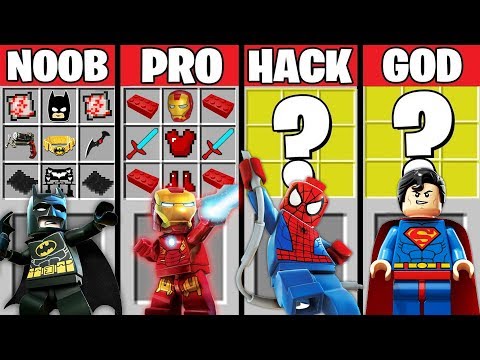Minecraft Battle: Noob vs PRO vs HACKER vs GOD : SUPER LEGO CRAFTING Challenge / Animation