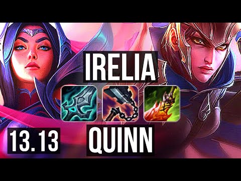 IRELIA vs QUINN (TOP) | 7/0/5, Godlike, 300+ games | KR Master | 13.13
