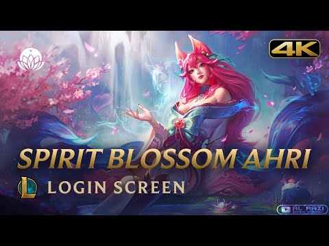 Spirit Blossom Ahri | Login Screen - League of Legends [4K 60fps Animated Splash Art]