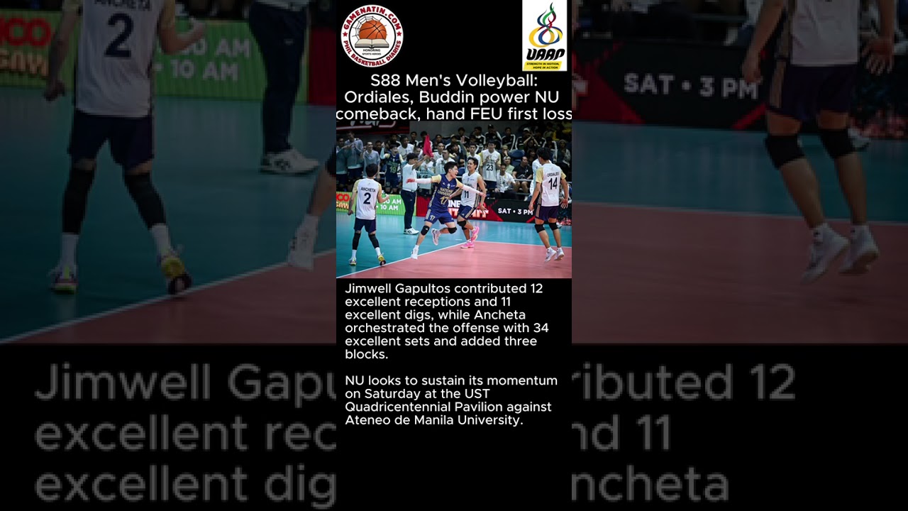 UAAP Men's Volleyball:  NU hands FEU first loss after thrilling 5-set victory