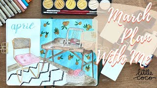 Bullet Journal Set up April 2020 Plan With Me (Watercolor)