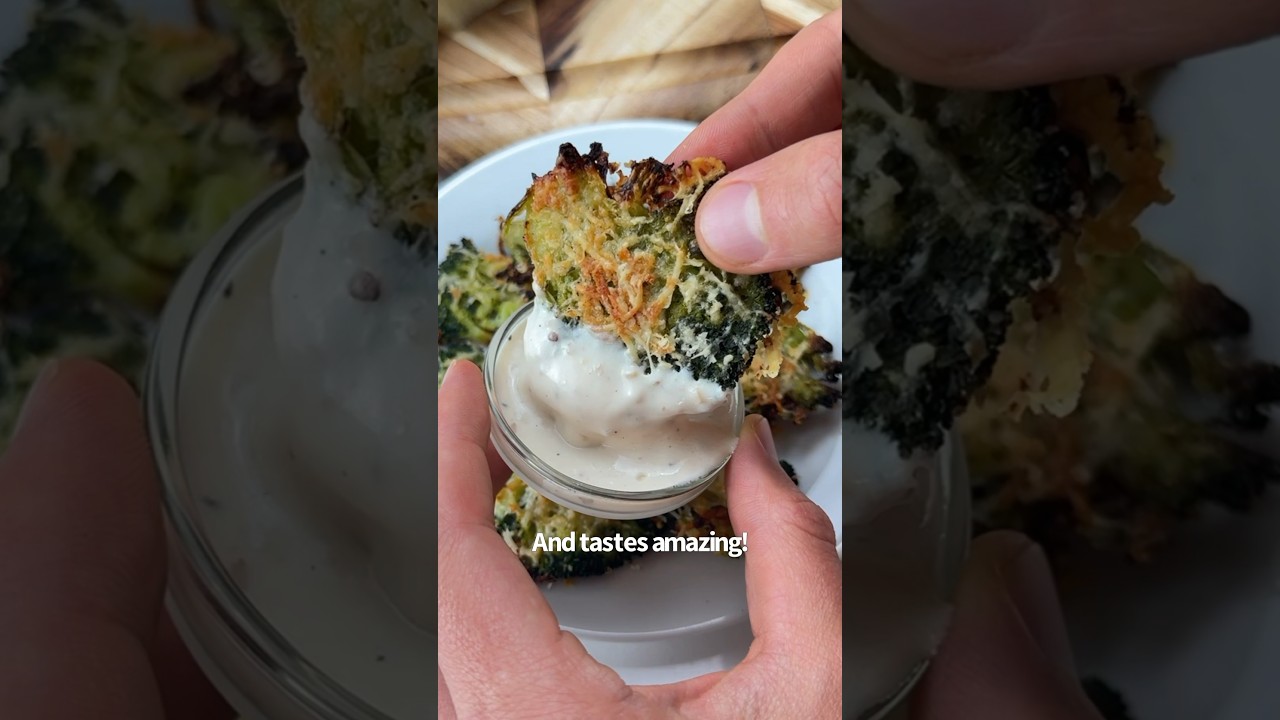 Crispy Parmesan Smashed Broccoli 🥦😋🙌