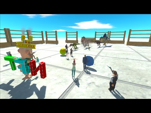 Sky Arena MODERN HUMANS TEAM vs ALL FACTIONS TEAM - Animal Revolt Battle Simulator ARBS