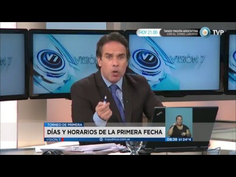Visión 7 - Fútbol argentino: días y horarios de la primera fecha