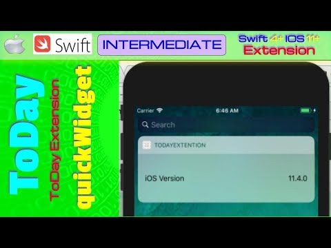 IOS 11+, Swift 4+, intermediates, Tutorial : Today Extension iOS Tutorial   ( Notification Center )