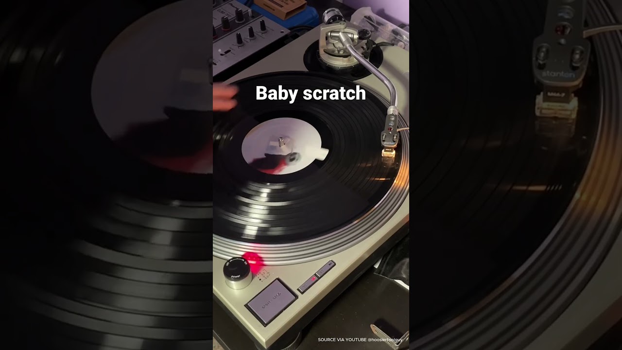 How to execute the Baby Scratch technique using a vinyl record
