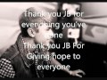 Thank You JB - A song from Beliebers to Justin ...