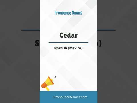 How to pronounce Cedar