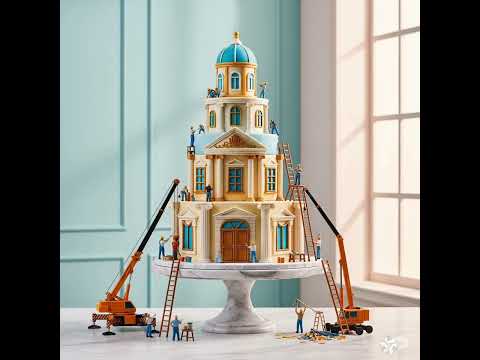tiny world Tiny Workers Build a Giant Cake Palace! | Edible Architecture at Its Finest.#CakePalace