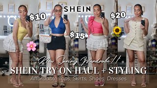 NEW SPRING WARDROBE🌷 HUGE SHEIN TRY ON HAUL + STYLING 2025 | Tops, Skirts, Shoes, Dresses, & MORE!