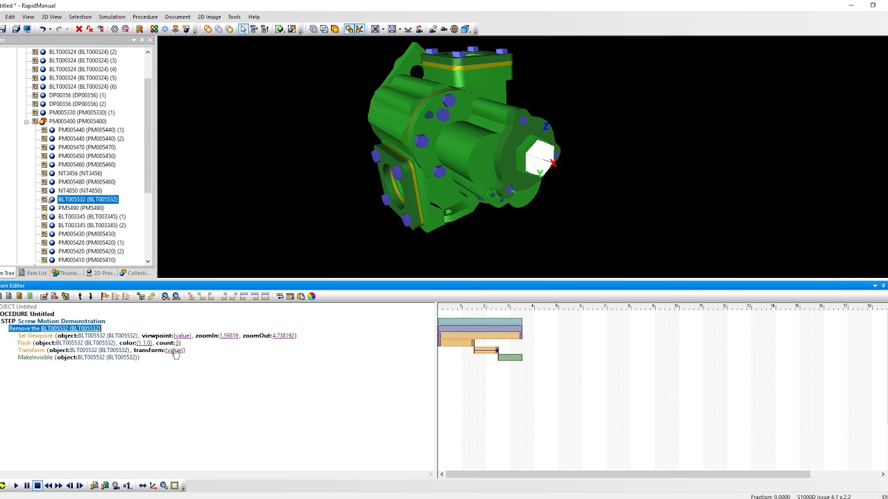 Creating screw motion with RapidAuthor