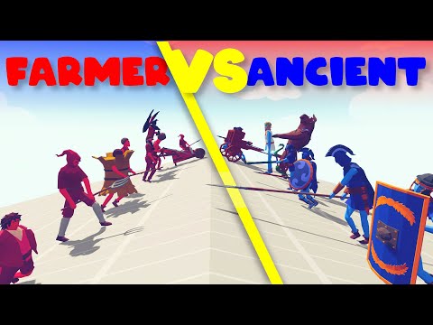 FARMER TEAM vs ANCIENT TEAM | TABS - Totally Accurate Battle Simulator