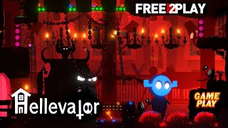Hellevator ★ Gameplay ★ PC Steam [ Free to Play ] 2D platformer Game 2021 ★ 1080p60FPS