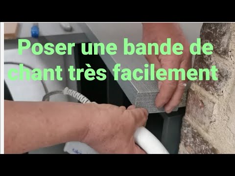 Astuce et comment poser une bande de chant ou un chant plat très facilement sur un plan de travail.