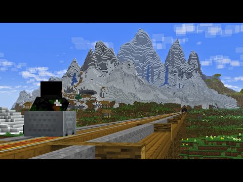 I Built a 3000 Block Long Railway Across My Minecraft World!