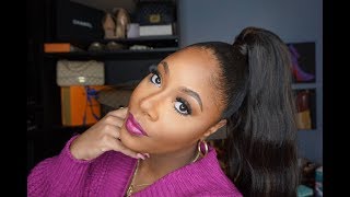 High “Ariana Grande” Sleek Drawstring Ponytail “Gatow” – Vanessa