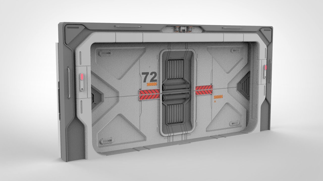 Sci fi door 21 3D Model