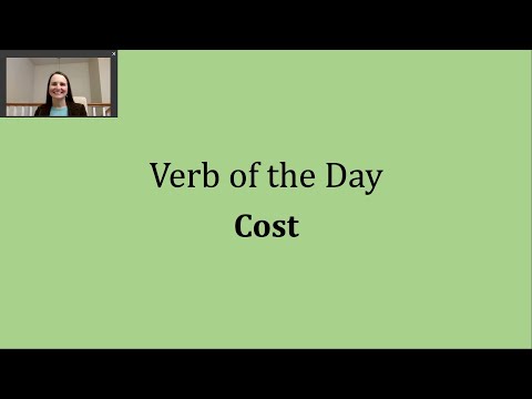 Verb of the Day - Cost