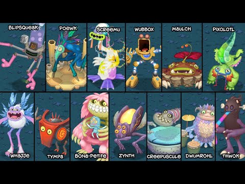 Wublin Island Full Song but Each Monster is Zoomed in! (Pre Rare Wubbox)