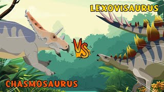 Chasmosaurus vs Lexovisaurus | Ceratopsid vs Stegosauria Dinosaurs [S1] | Dino Animation