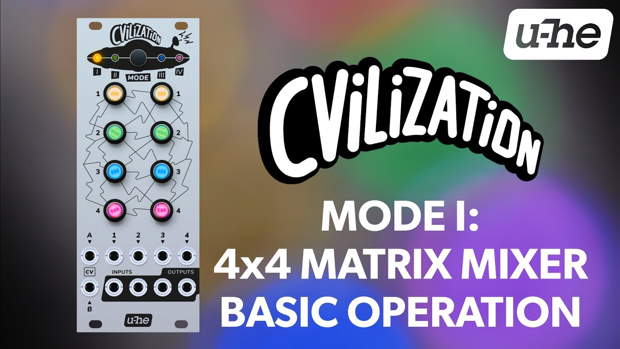 U He Cvilization Mode I 4 X 4 Matrix Mixer Basic Operation