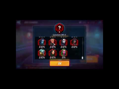Marvel Strike Force- TERRIBLE luck on Viv Vision red star orbs.