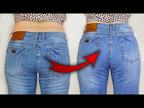 ✅Sewing trick. How To Easily Transform Low Waist Jeans...