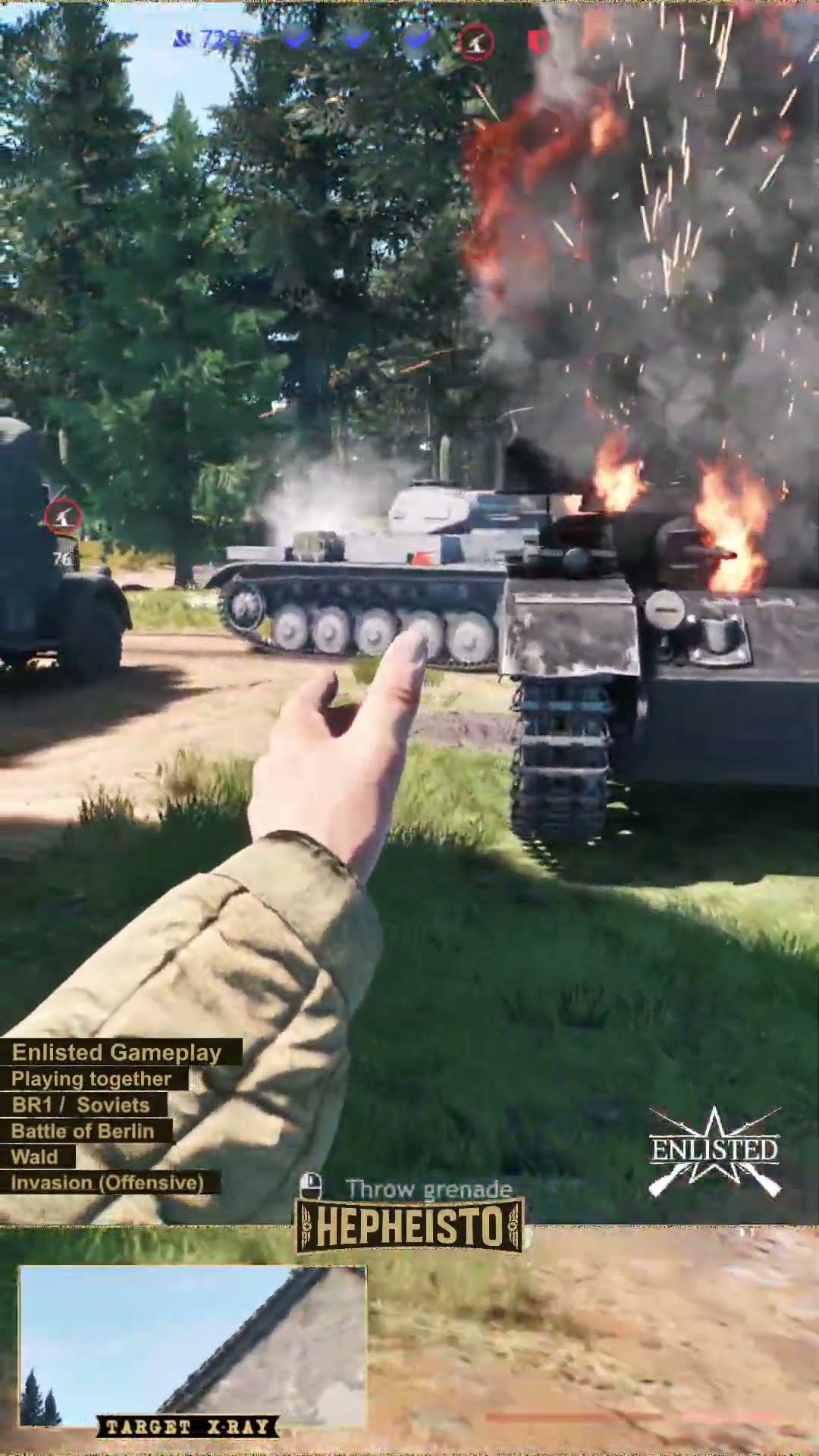 Assaulter eliminates Panzer II C with Explosion Pack