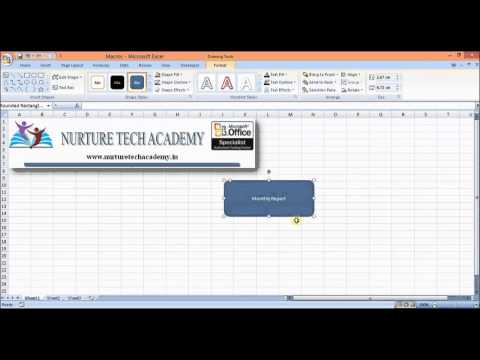 Basic Excel Macro Tutorial 7 of 9 -  Assign a Macro to a Shape