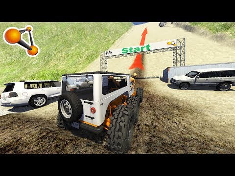 King of the hill (Uphill Crashes) الرمال شاقة جر سباق Beamng Drive