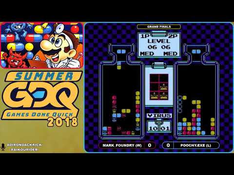 SGDQ 2018- Mark_Foundry Vs Poochy.EXE | Dr. Mario Grand Finals