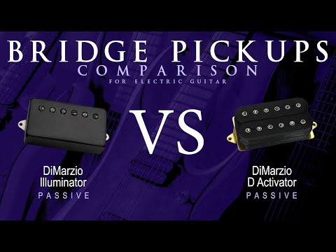 DiMarzio ILLUMINATOR vs D ACTIVATOR - Passive Bridge Guitar Pickup Comparison Tone Demo