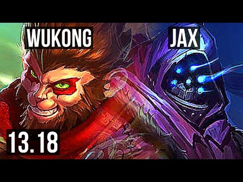 WUKONG vs JAX (TOP) | 1100+ games, 1.6M mastery, 6/1/0 | KR Master | 13.18