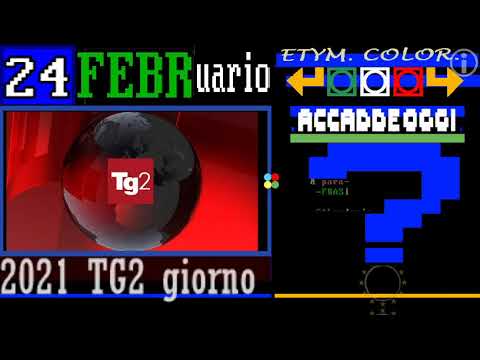 TITOLi TG2 giorno 24 FEBBRaio 2021 MercoleDì + titoli incrociati con RAI STORIA OGGI e TELEVIDEO