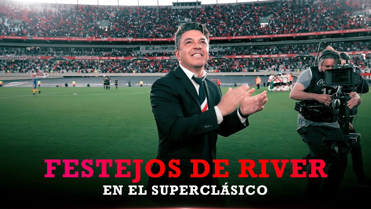 El festejo de Gallardo y sus jugadores. ¡El Superclásico es de River! 😍